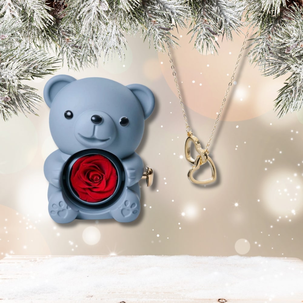 Czuły Prezent - Wieczny Niedźwiedź i spersonalizowany naszyjnik