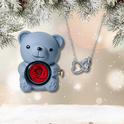 Czuły Prezent - Wieczny Niedźwiedź i spersonalizowany naszyjnik