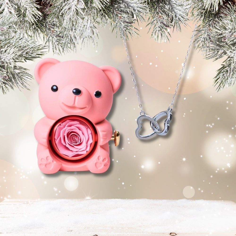 Czuły Prezent - Wieczny Niedźwiedź i spersonalizowany naszyjnik